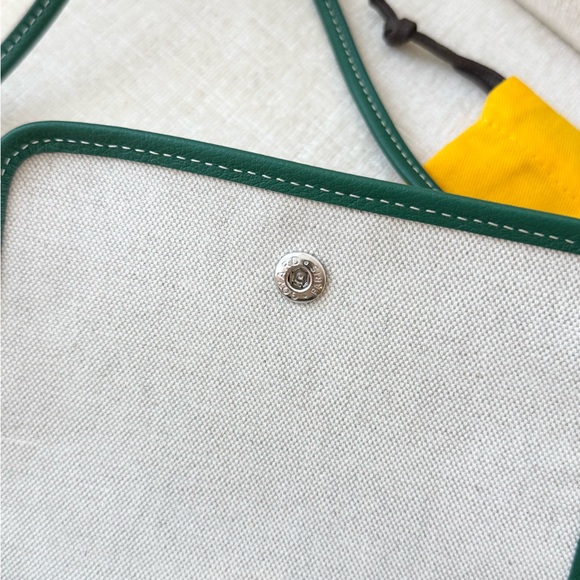 💚 NEW! 2025 GOYARD Plumet Pocket Canvas Leather Crossbody Bag / Green - Picture 11 of 13